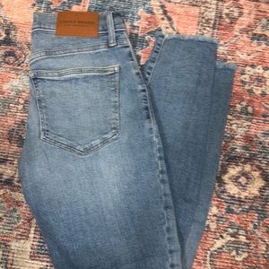 Lucky brand skinny jeans with distressing